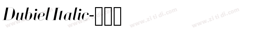 Dubiel Italic字体转换